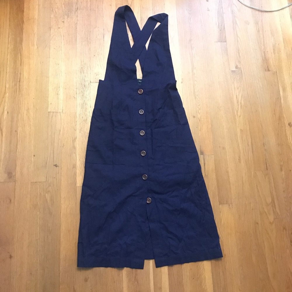 hyfve hyfve hyfve Navy Cross Back Button Jumper Dress S